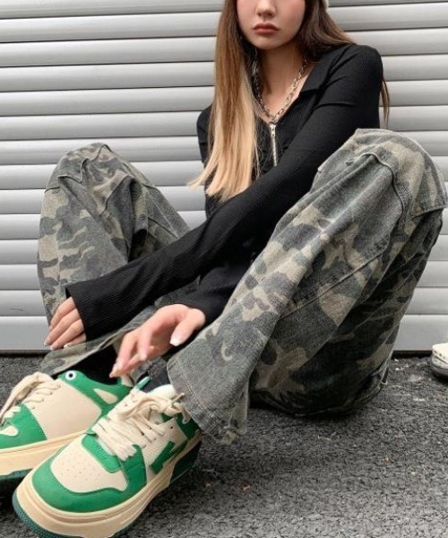 「a lot of love」 パンツ X-LARGE カーキ レディース_画像10