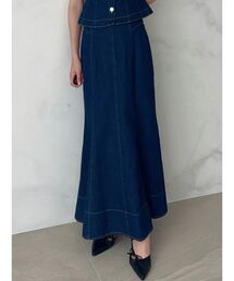 クレッシェントデュオのロングスカート MERCURYDUO（マーキュリーデュオ） ロング スカート デニムバック