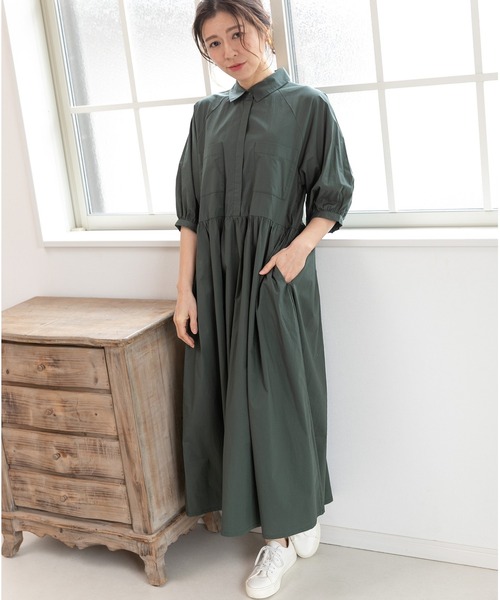 「PREFERIR」 7分袖ワンピース SMALL ネイビー レディース_画像5