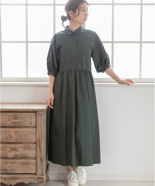 「PREFERIR」 7分袖ワンピース SMALL ネイビー レディース_画像7