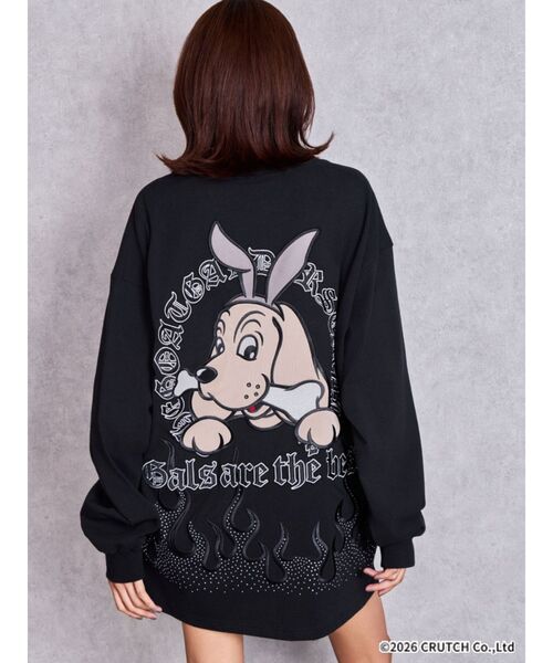 GALFY（ガルフィー） tシャツ GYDA×GALFY bijou fire patternロンT