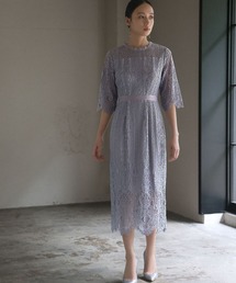 ☆五分袖☆レース 花柄 ミディ丈 ワンピース パーティ ドレス 楽天市場】結婚式 ドレス パーティードレス レディース レース