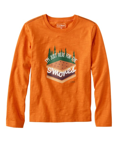 L.L.Bean tシャツ キッズ・グラフィック・ティ、長袖 グロー