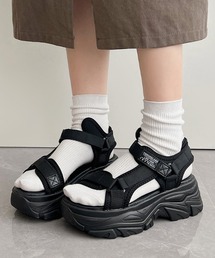 AU&MU★サンダル ベルクロ 厚底ソール ユニセックス AU19 Shoes in Closet サンダル 厚底 ボリュームソール ベルクロ