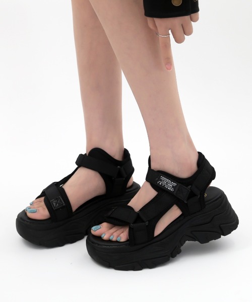 Shoes in Closet サンダル 厚底 ボリュームソール ベルクロ