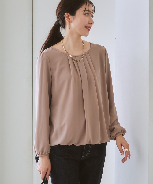 7days Life Styling ブラウス シャツ 「あったか裏地付」シフォン前