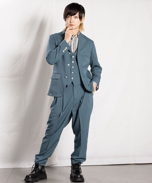 AXESーX パンツ ツータックテーパードパンツ メンズ レディース