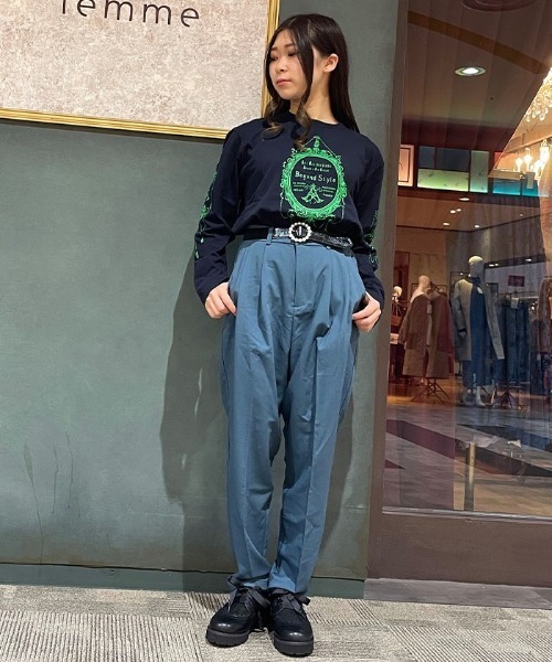 AXESーX パンツ ツータックテーパードパンツ メンズ レディース