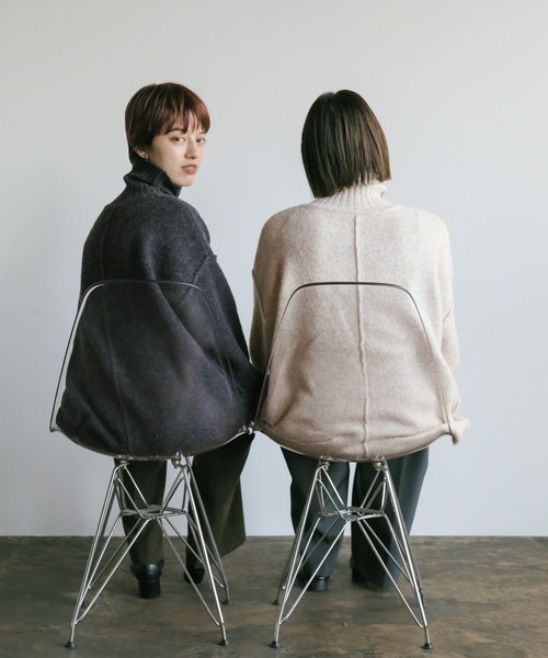 ニット セーター リンキングボリュームスリーブニット レディース select MOCA ニット セーター リンキングボリュームスリーブ