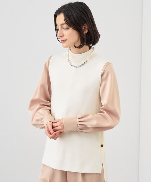 ANAYI ベスト ジレ 「セットアップ対応商品」ファインメリノ片畦