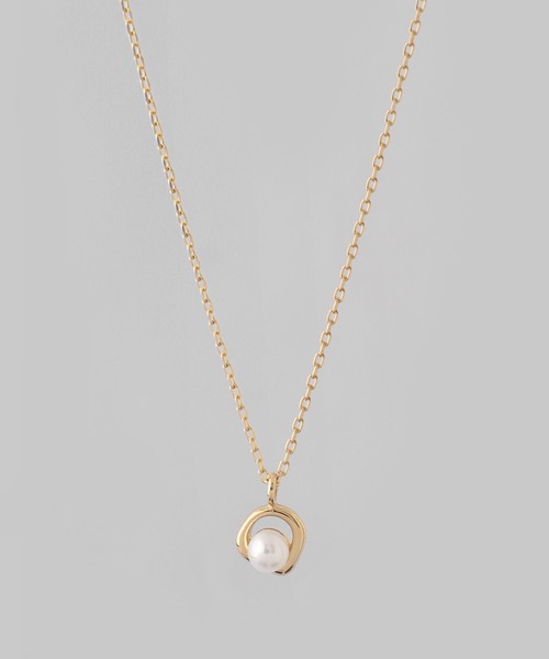 ANEMONE（アネモネ） ネックレス 淡水パール×オーバルラインネックレス