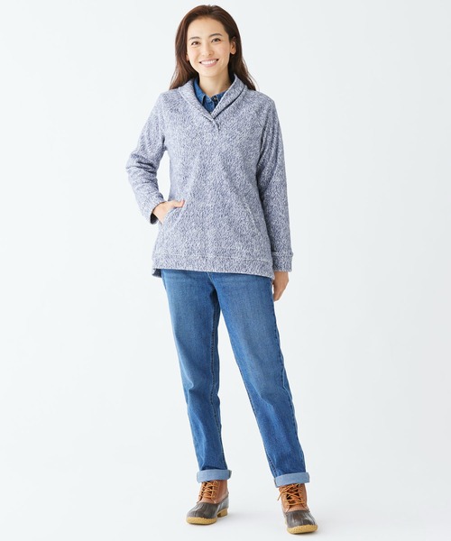 ヘリテージ・マールド・フリース、ショールカラー 米国フィット・プチ レディース L.L.Bean ヘリテージ・マールド・フリース、ショールカラー 米国