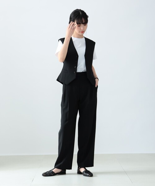 Demi-Luxe BEAMS ベスト ジレ AK+1 / スーパーブラック