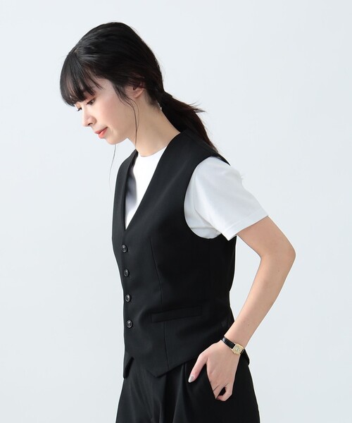 Demi-Luxe BEAMS ベスト ジレ AK+1 / スーパーブラック