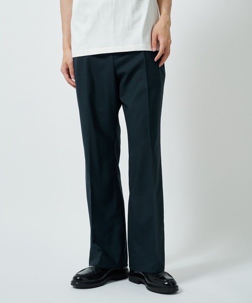 marka スラックス ORGANIC WOOL TROPICAL FLAT FRONT FLAIR