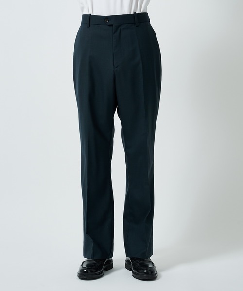 marka スラックス ORGANIC WOOL TROPICAL FLAT FRONT FLAIR