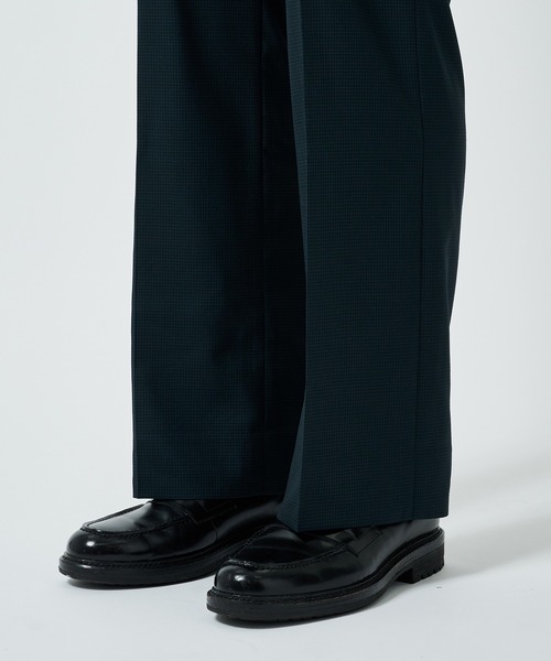 marka スラックス ORGANIC WOOL TROPICAL FLAT FRONT FLAIR