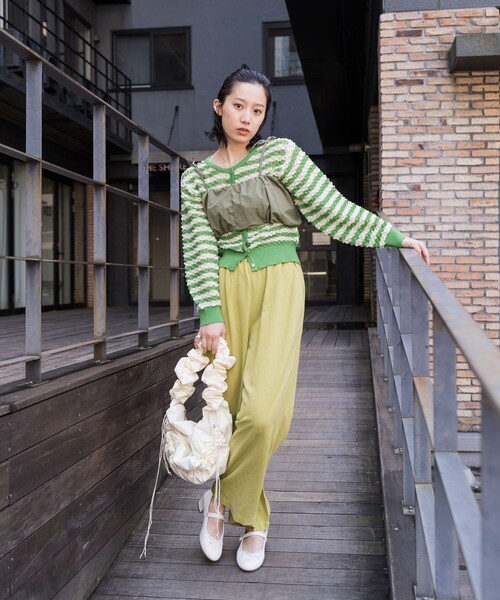 FREAK'S STORE カーディガン シアー ボーダー ニット