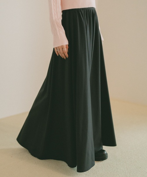VANNIE U（ヴァニーユー） スカート ボリュームギャザーロングスカート