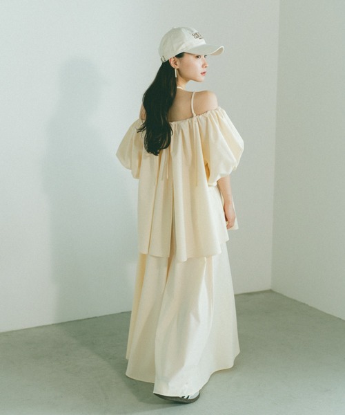 VANNIE U（ヴァニーユー） スカート ボリュームギャザーロングスカート