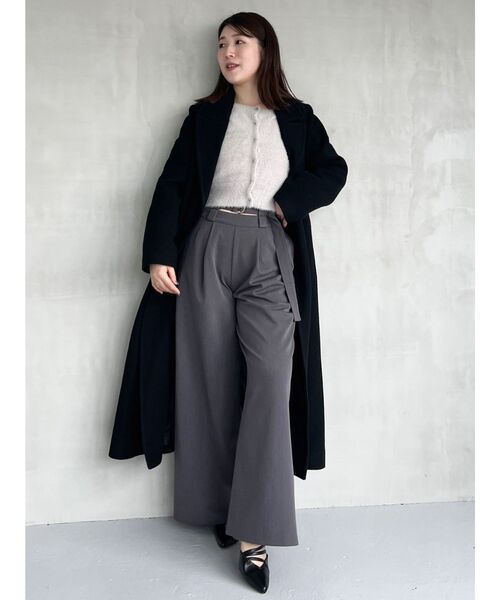 MERCURYDUOベルト付ワイドパンツ♡ MERCURYDUO パンツ ダブルウエストベルトパンツ レディース