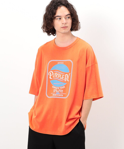 Purple&Yellow（パープルアンドイエロー） tシャツ フロスト加工