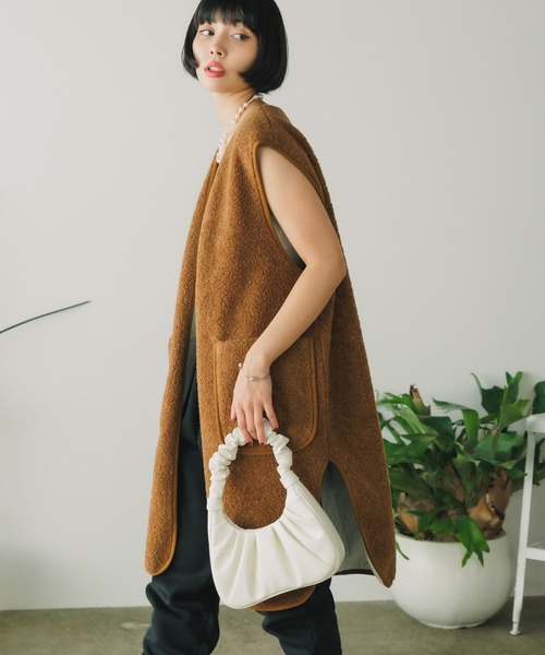 ベスト ジレ ESLOW/エスロー BOA VEST ボアベスト レディース ESLOW ベスト ジレ ESLOW/エスロー BOA VEST ボアベスト