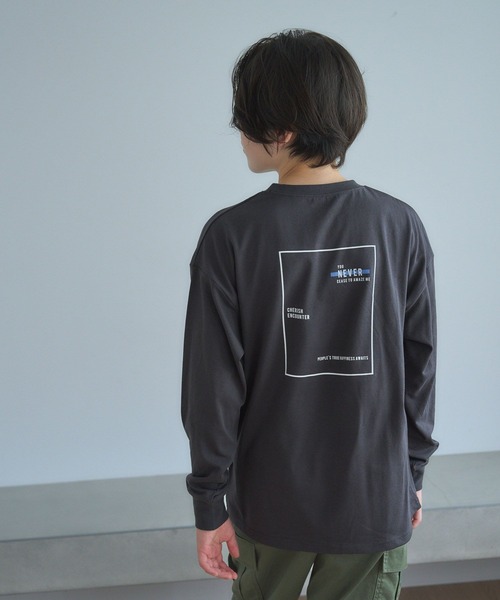 GLOBAL WORK tシャツ ヘビロッTEE/プリント長袖/115737 キッズ