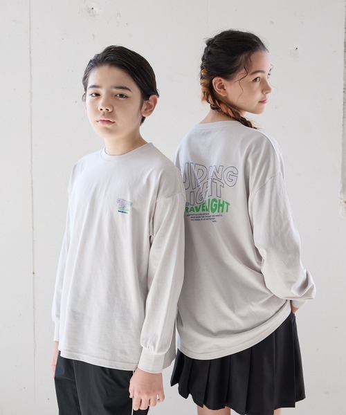 GLOBAL WORK tシャツ ヘビロッTEE/プリント長袖/115737 キッズ