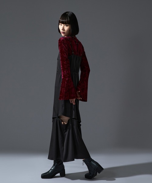Ellno de Mavie（エルノデメヴィ） ワンピース チャイナボタンスリット