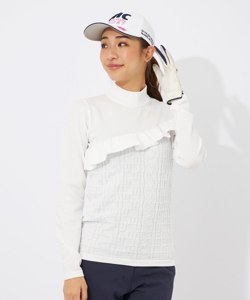 marie claire golf　マリ・クレールゴルフ　ハイネックニット　L Marie Claire（マリ クレール） ニット セーター 「marie claire/マリ