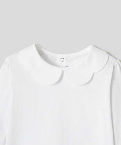 jacadi（ジャカディ） tシャツ スカラップ襟長袖Tシャツ キッズ 子供服 