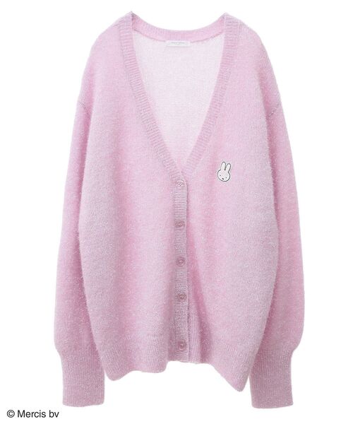 Miffy（ミッフィー） カーディガン Miffy/ワンポイントシャギーニット