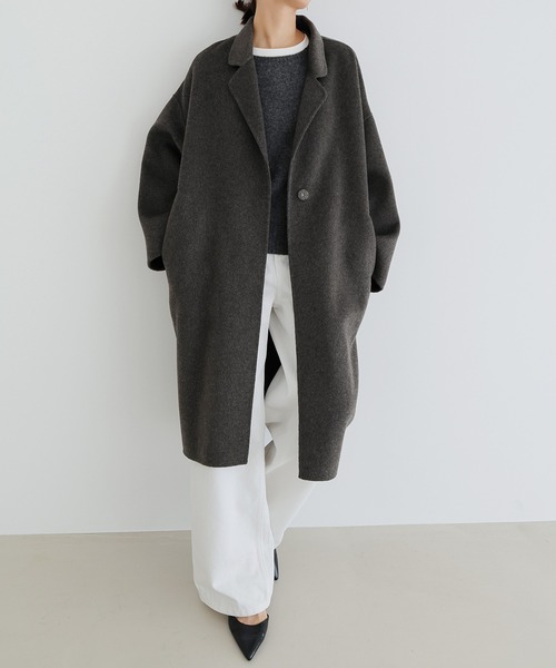 新品未使用品　evernavy リバーロングコクーンコート MT ブラック evernavy コート チェスターコート 「新色追加」リバーロング