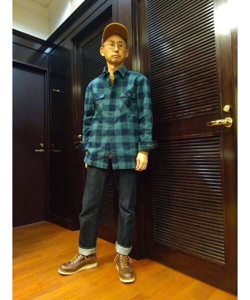 BACK BONE / 16AW/シャツジャケット/L/コットン/BLU/チェック/BB16FW-B11 BROOKS BROTHERS（ブルックスブラザーズ） シャツ コットンフランネル