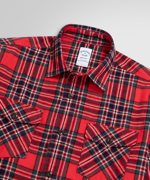 BROOKS BROTHERS シャツ コットンフランネル チェック シャツ