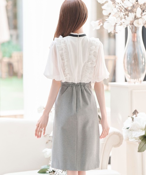 emiriawiz（エミリアウィズ）の「Puff-sleeve tulle one-piece