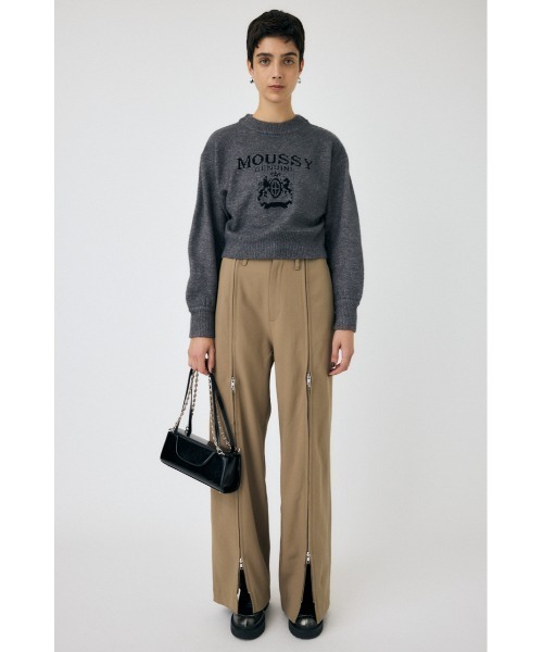 MOUSSY グリッタークロップドセーター MOUSSY ニット セーター 「ブラックZOZO限定カラー」GLITTER