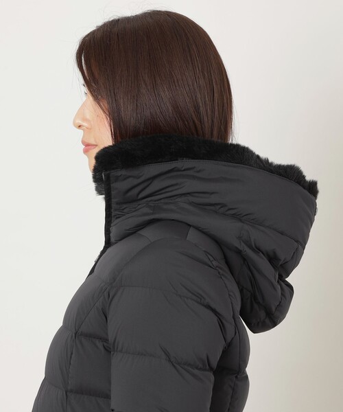 TO BE CHIC フェイクレザーフード付きダウンベストサイズ42