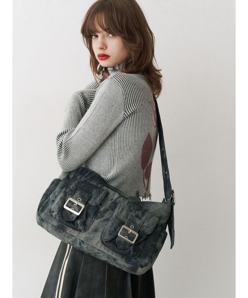 ジュエティ jouetie デニムフラップメッセンジャーBAG （ブルー