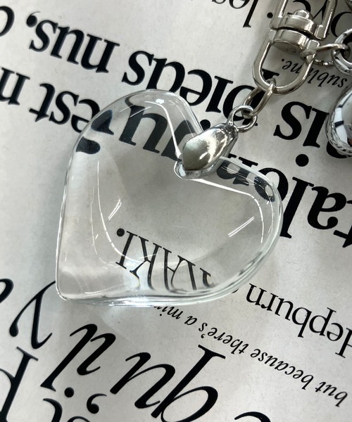 non-hedge（ノンヘッジ） キーホルダー シルバーリボンハートモチーフ