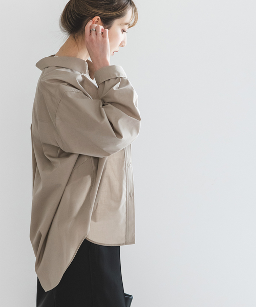 NOBLE ブラウス シャツ エフォートレスコットンオーバーシャツ