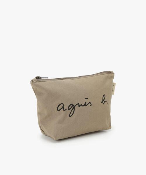 すぐ届く agnes b* YAS18−03 ロゴプリント ポーチ 送料込み ロゴプリント ポーチ (YAS18－03) ｜agnès b. VOYAGE FEMME