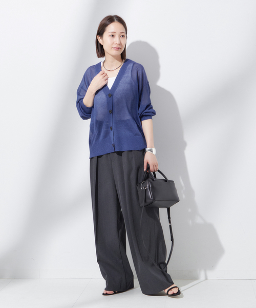 ジャーナルスタンダード JOURNAL STANDARD 24SS GALAXYシアーカーディガン 24-080-370-2120-1-0 グリーン JOURNAL STANDARD L'ESSAGE｜GALAXY シアーカーディガン