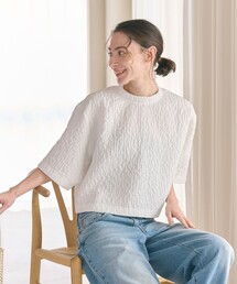 品多く BEAUTY＆YOUTH クルーネック ジャガード tシャツ ARROWS UNITED トップス