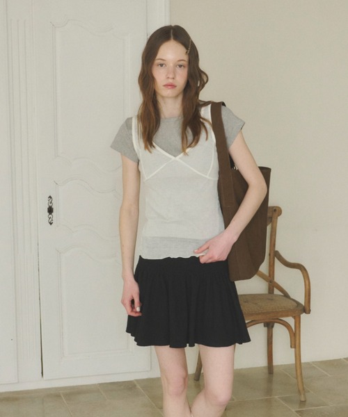 タンクトップ ノースリーブ soft sheer tank top / ソフトシアータンクトップ レディース GIUNON タンクトップ ノースリーブ soft sheer tank top