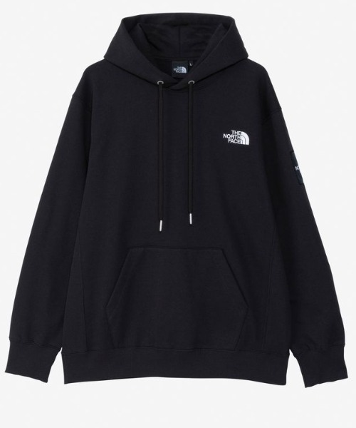 美品 ノースフェイス SQUARELOGO HOODIE パーカー M 黒 THE NORTH FACE パーカー FACE/ザ・ノース・フェイス/Square