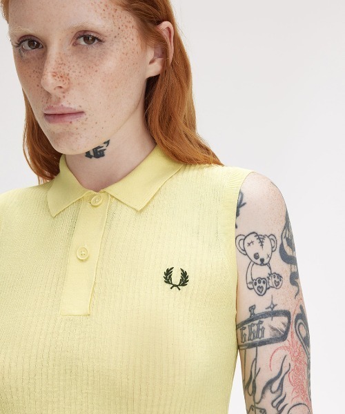 FRED PERRY ポロシャツ ポロ Sheer Knitted Polo Shirt／シアー