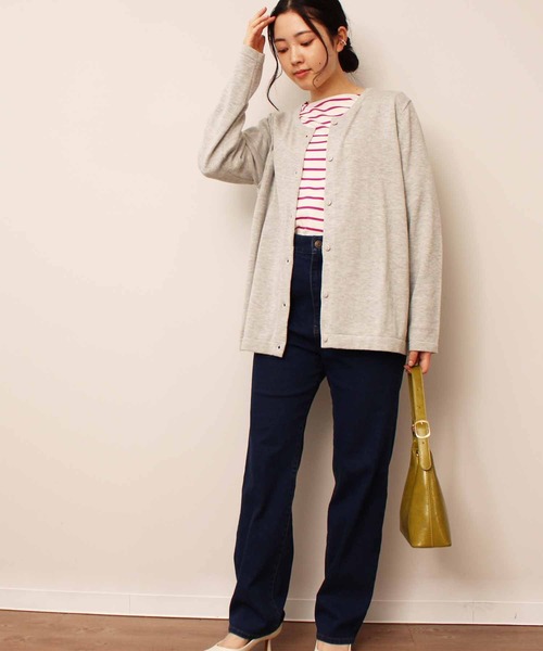 「MB mint breeze」 ニットカーディガン LL グリーン レディース_画像6