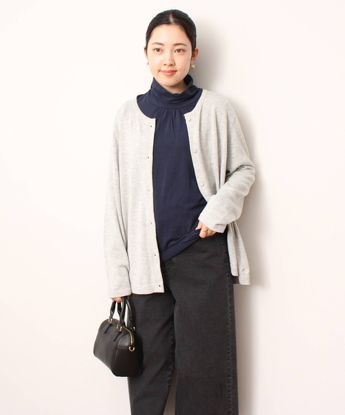 「MB mint breeze」 ニットカーディガン LL グリーン レディース_画像7